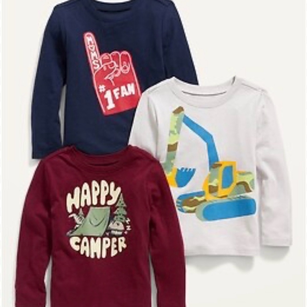 Old Navy Kids Short Sleeve Tees - Navy, Burgundy, White